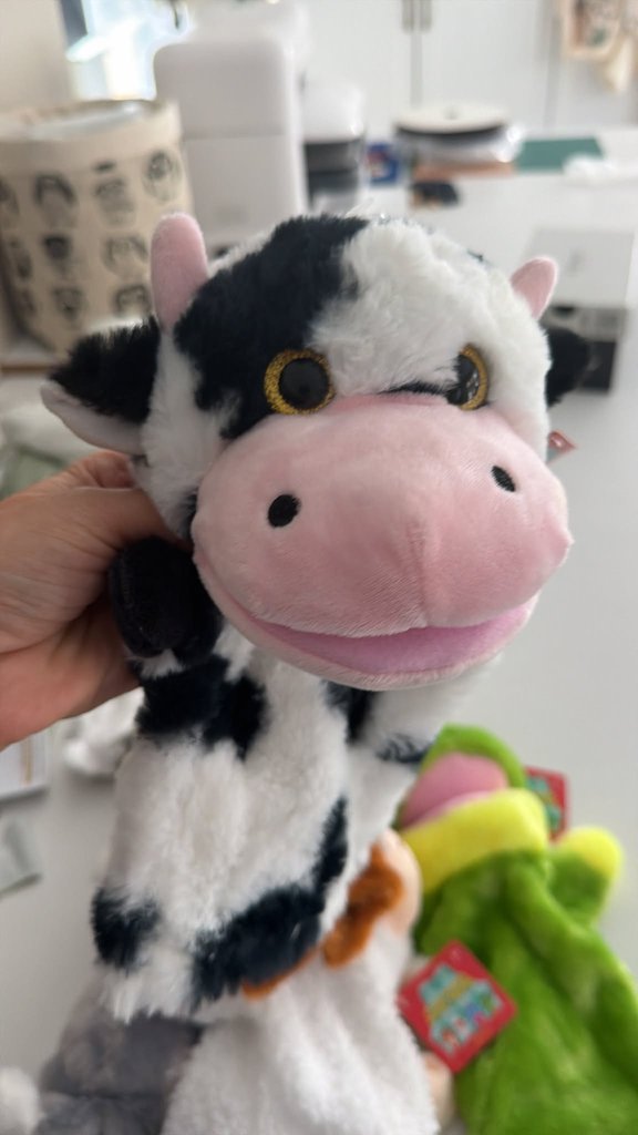 Peluş İnek El Kuklası