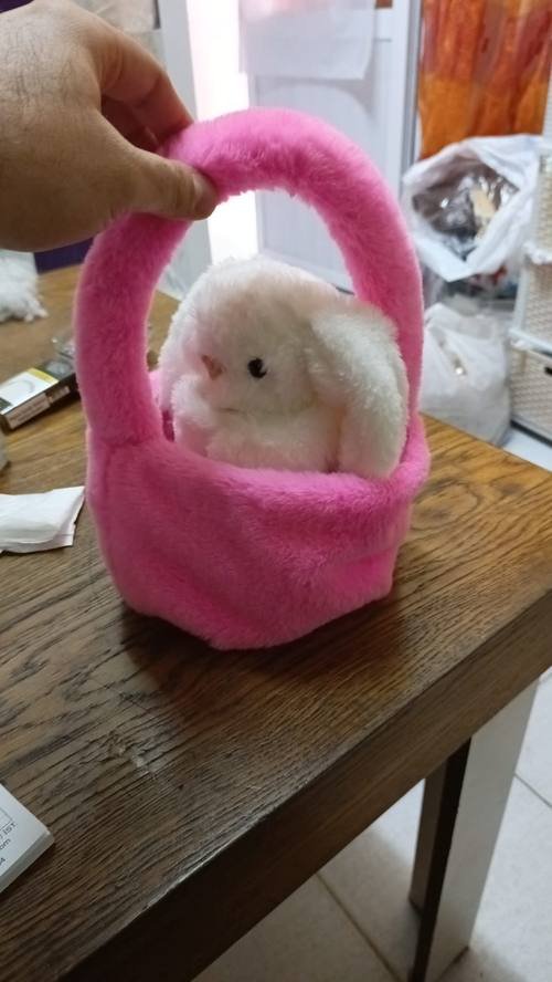 Sepet Çantalı Tavşan Peluş