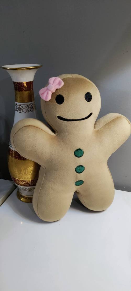 Pembe Çiçekli Zencefilli Kurabiye Peluş